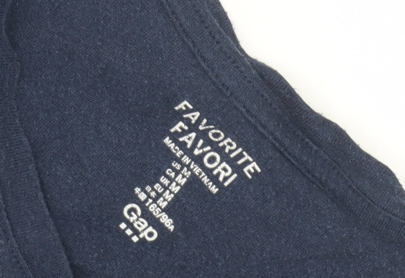 Gap Women's Blue M Basic Cotton T-Shirt