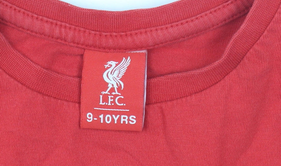 LFC Boys Red Football T-Shirt 9-10 Years