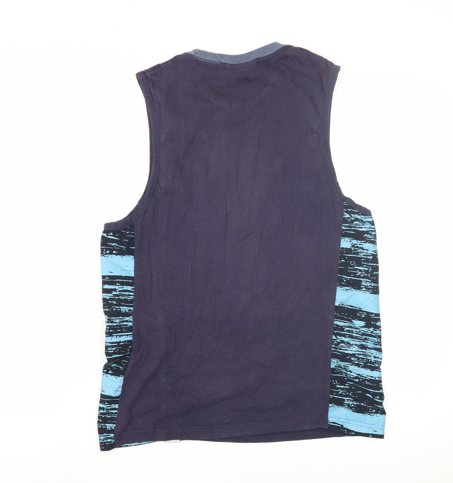 Nicce Men's Blue Sleeveless T-Shirt - Small, Logo Accent