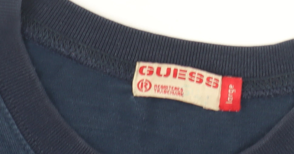 Mens UK Size L GUESS Blue  T-Shirt