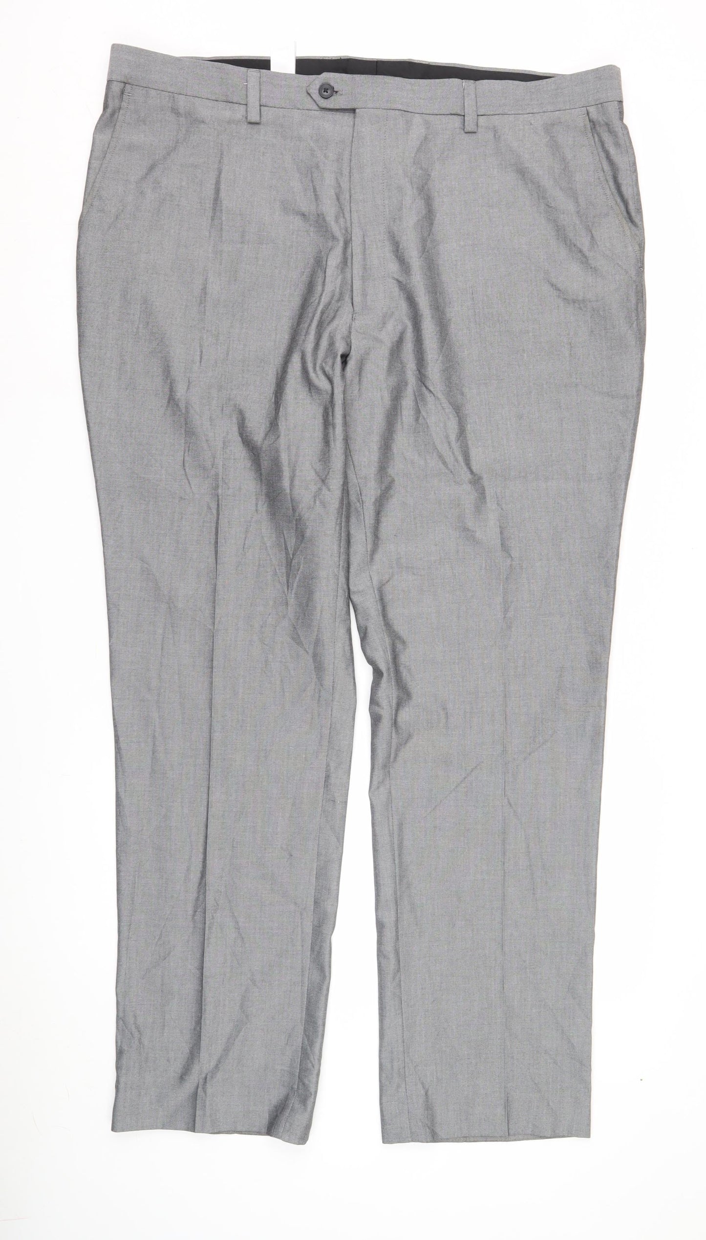 Next Men's Grey Suit Trousers, 42 Waist, Excellent Condition