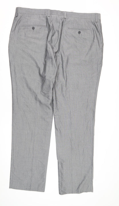 Next Men's Grey Suit Trousers, 42 Waist, Excellent Condition