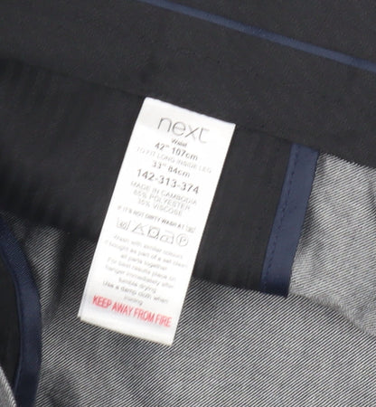 Next Men's Grey Suit Trousers, 42 Waist, Excellent Condition