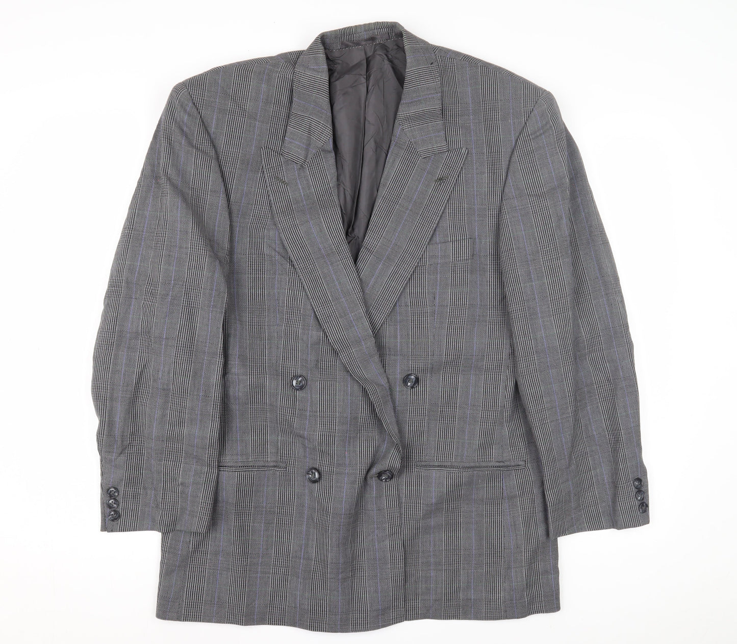 Christophe Men's Grey Double-Breasted Blazer 38R