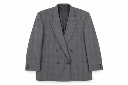 Christophe Men's Grey Double-Breasted Blazer 38R