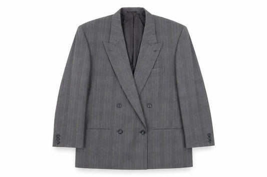 Christophe Men's Grey Double-Breasted Blazer 38R