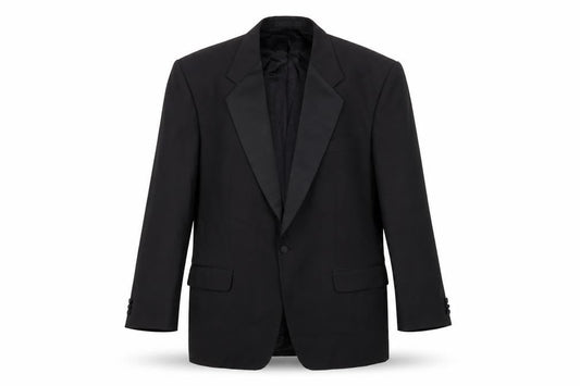 HR Tailoring Men's Black Blazer 44 Shawl Lapel Formal