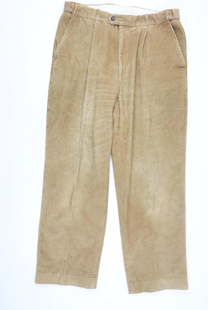 Peter Christian Men's Beige Corduroy Trousers Size 38X31