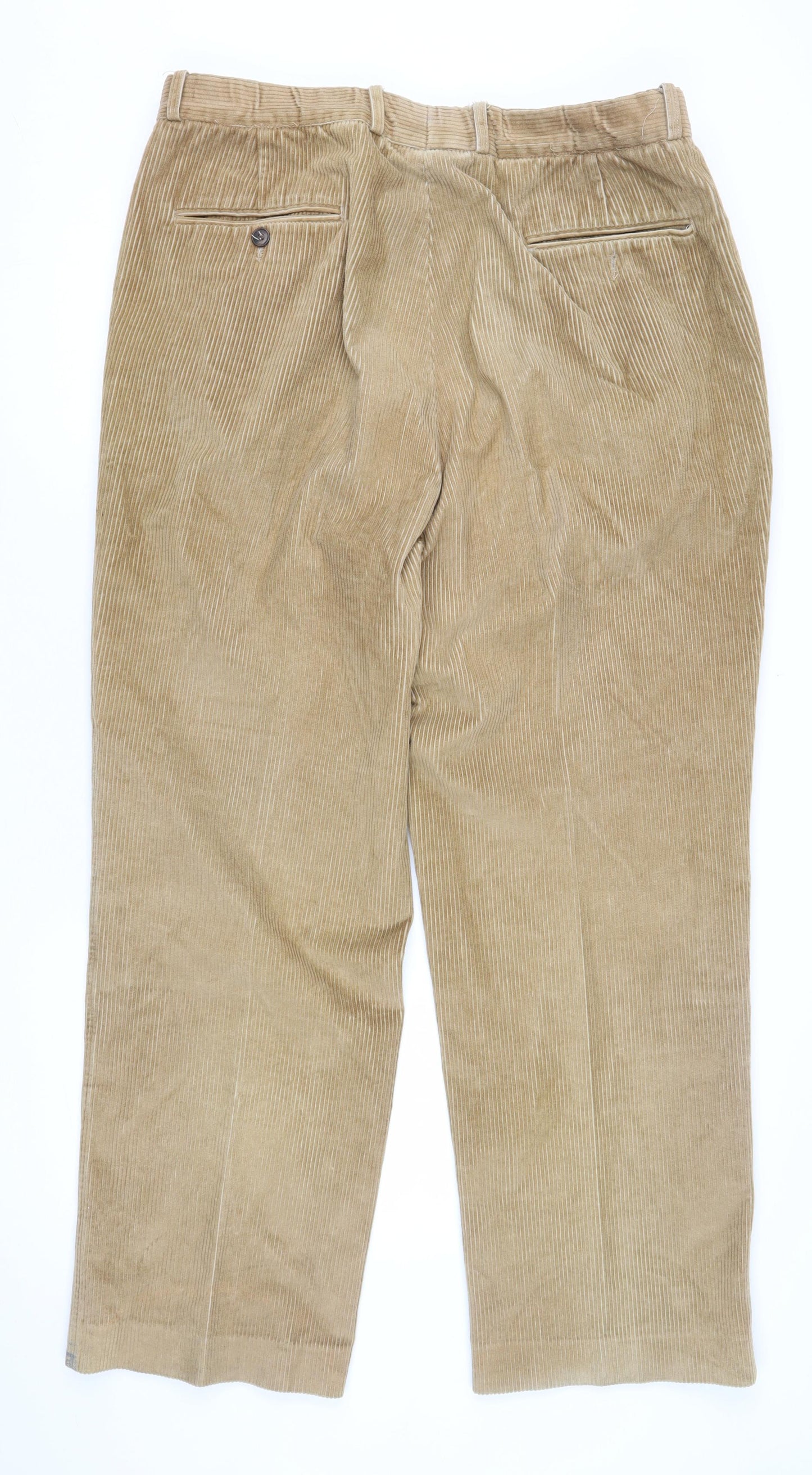 Peter Christian Men's Beige Corduroy Trousers Size 38X31