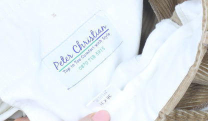 Peter Christian Men's Beige Corduroy Trousers Size 38X31