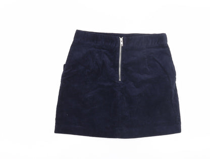 Jack Wills Women's Blue Corduroy Skirt Size 10