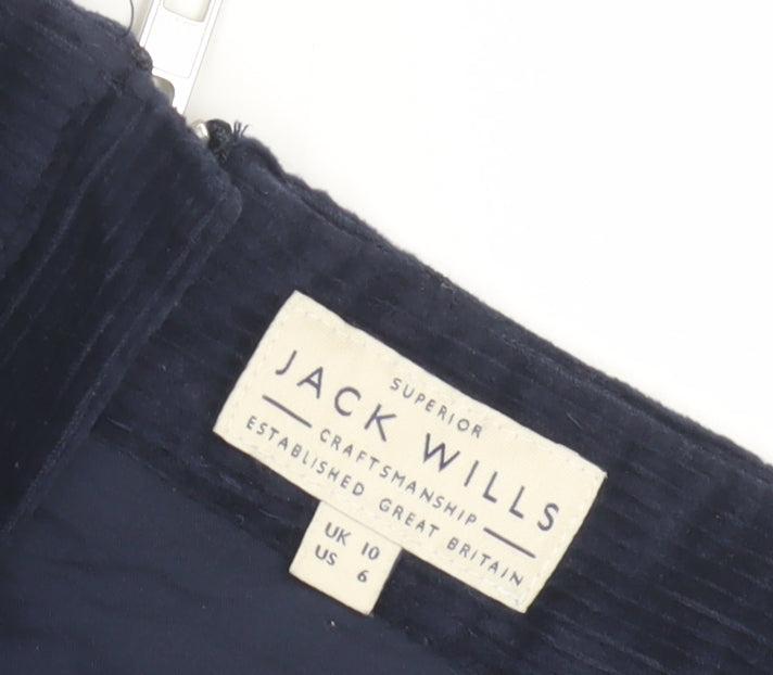 Jack Wills Women's Blue Corduroy Skirt Size 10