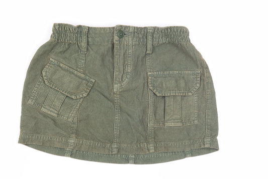 BDG Women's Green Cargo Skirt - XS Corduroy
