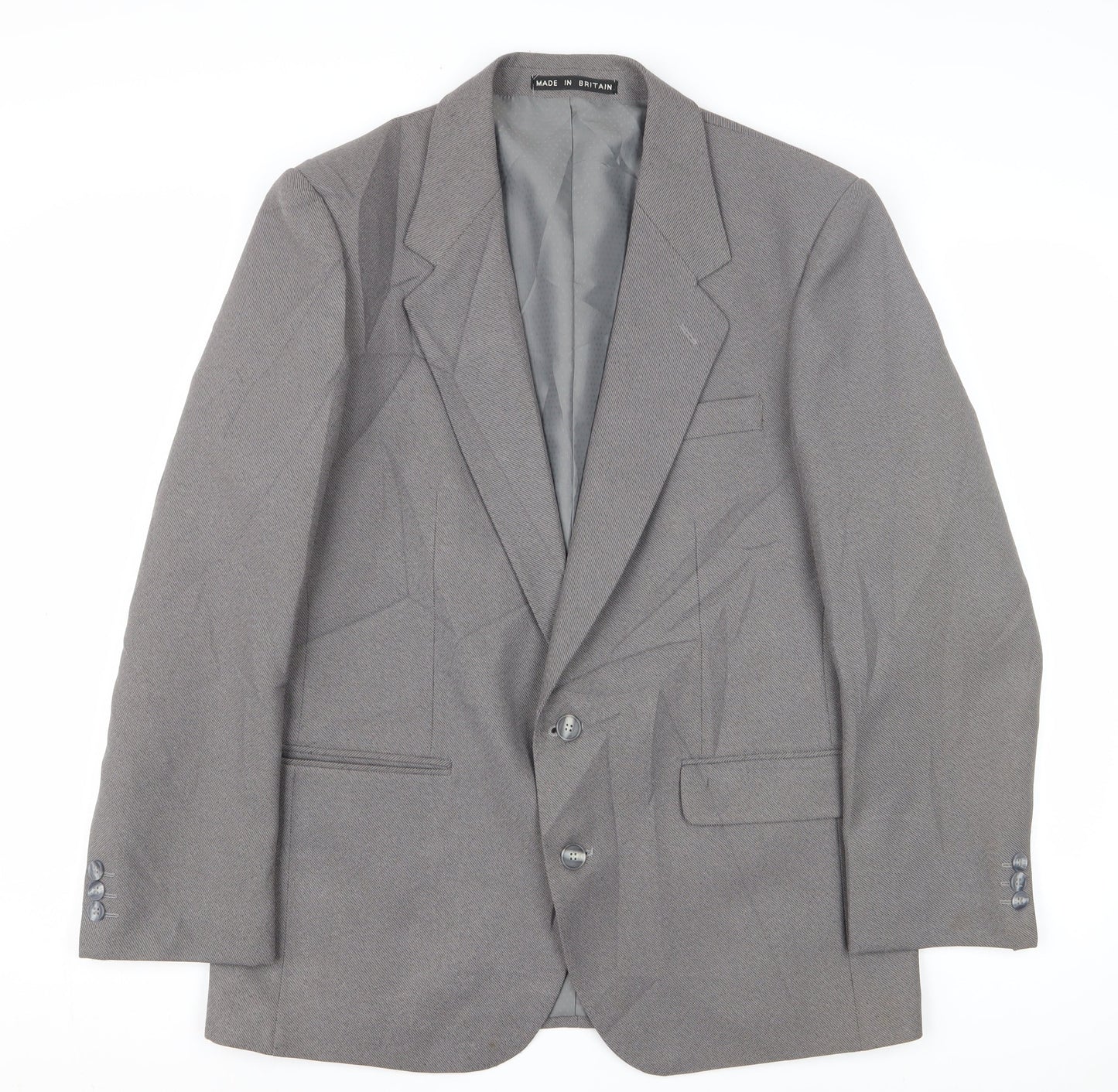 Dunn & Co Men's Grey Blazer, Size 41 S, Vintage