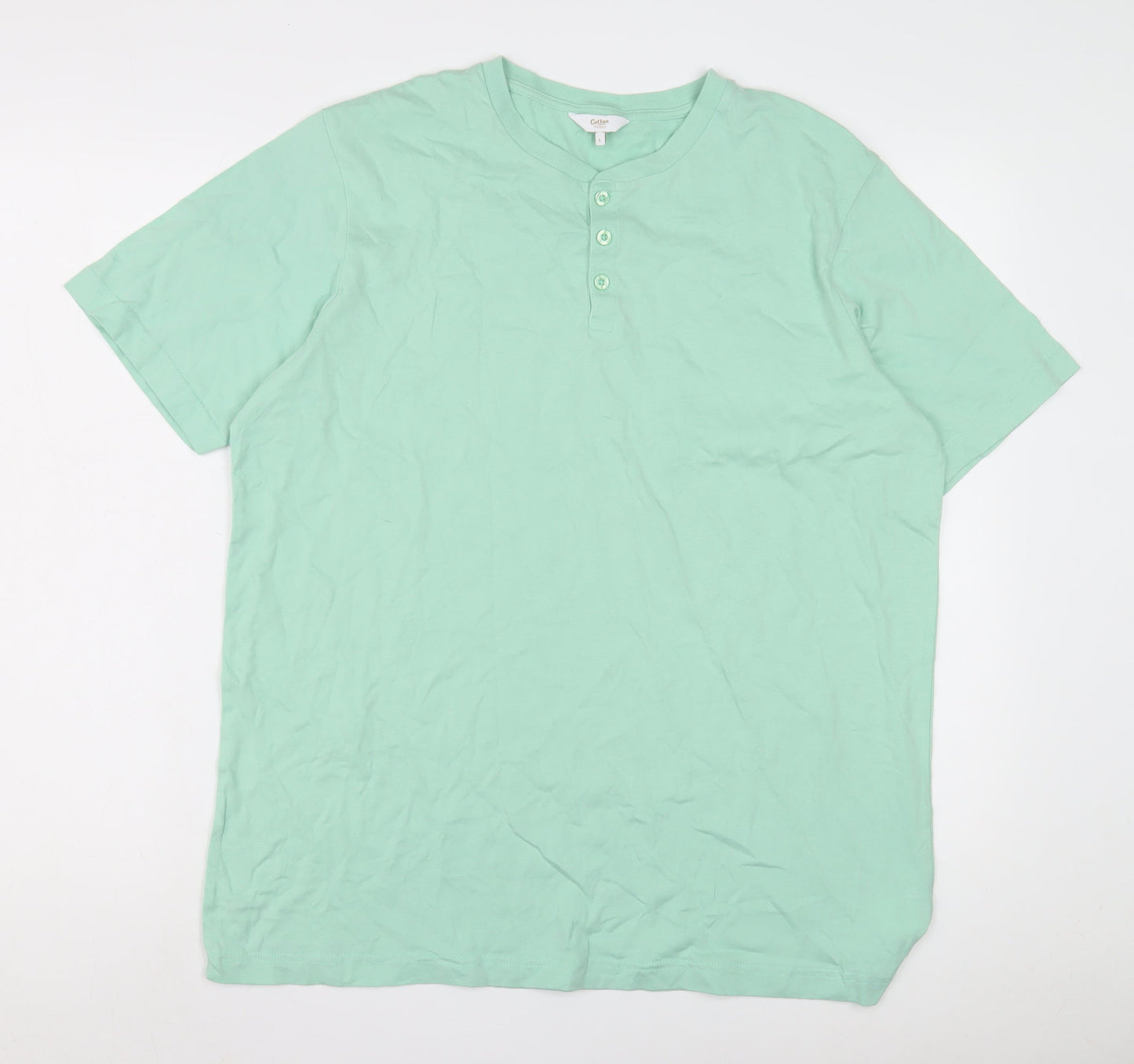 Mens UK Size L Cotton Traders Green  T-Shirt