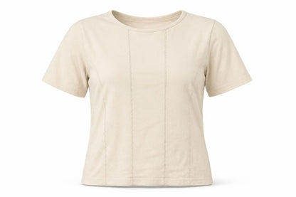 Womens UK Size M Honor Millburn Beige Basic T-Shirt