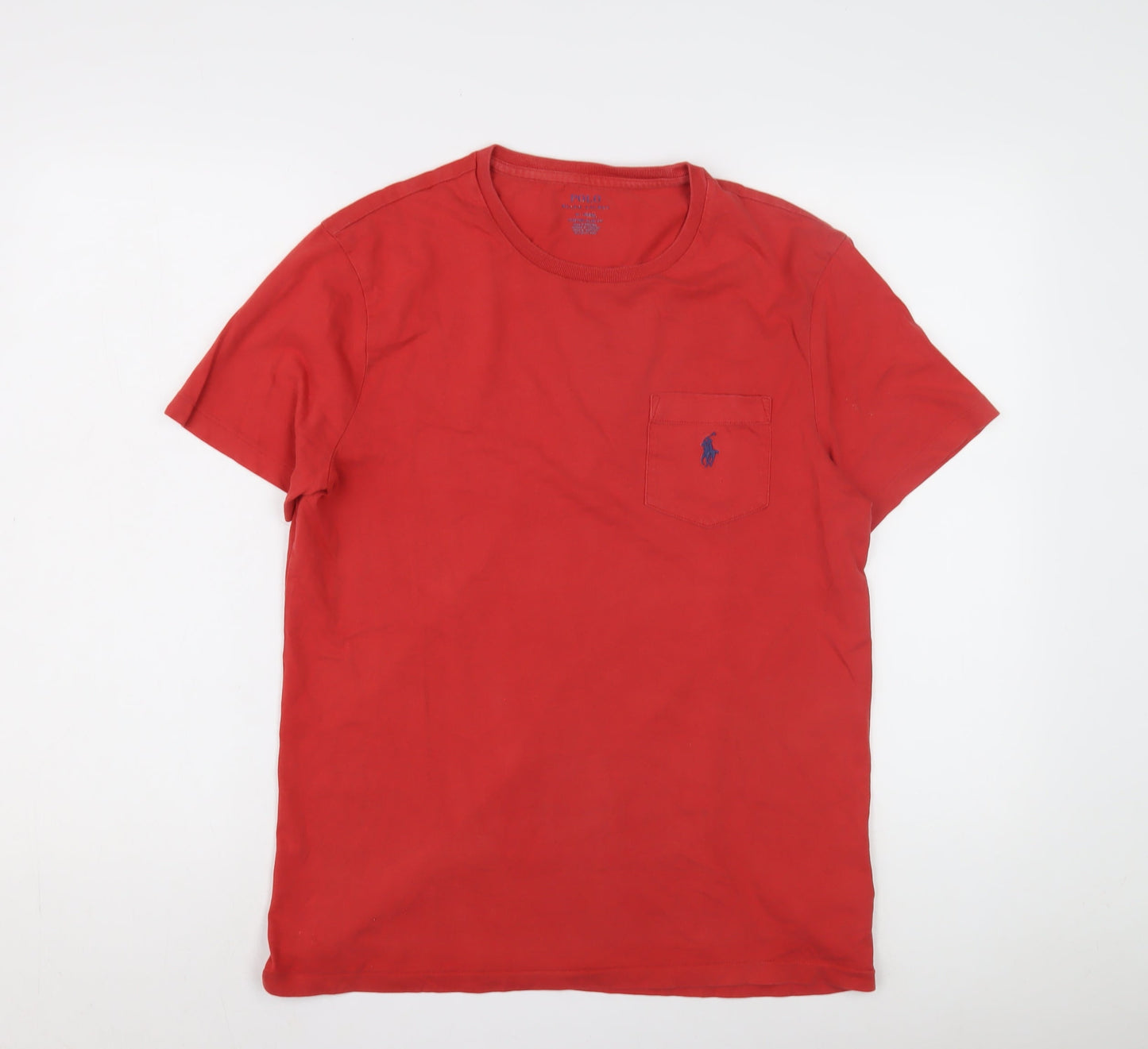 Unisex Adults UK Size M Polo Ralph Lauren Red Basic T-Shirt