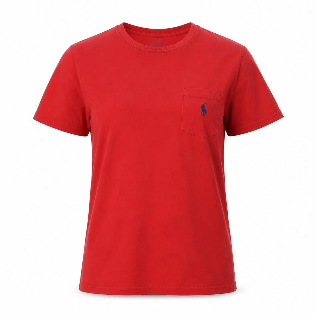 Unisex Adults UK Size M Polo Ralph Lauren Red Basic T-Shirt
