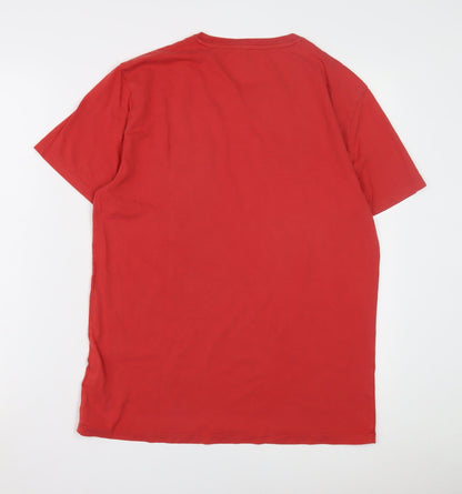 Unisex Adults UK Size M Polo Ralph Lauren Red Basic T-Shirt