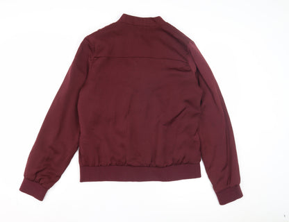 Womens UK Size 12 New Look Red Bomber Jacket