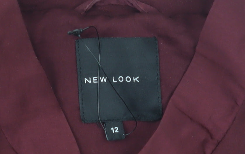 Womens UK Size 12 New Look Red Bomber Jacket