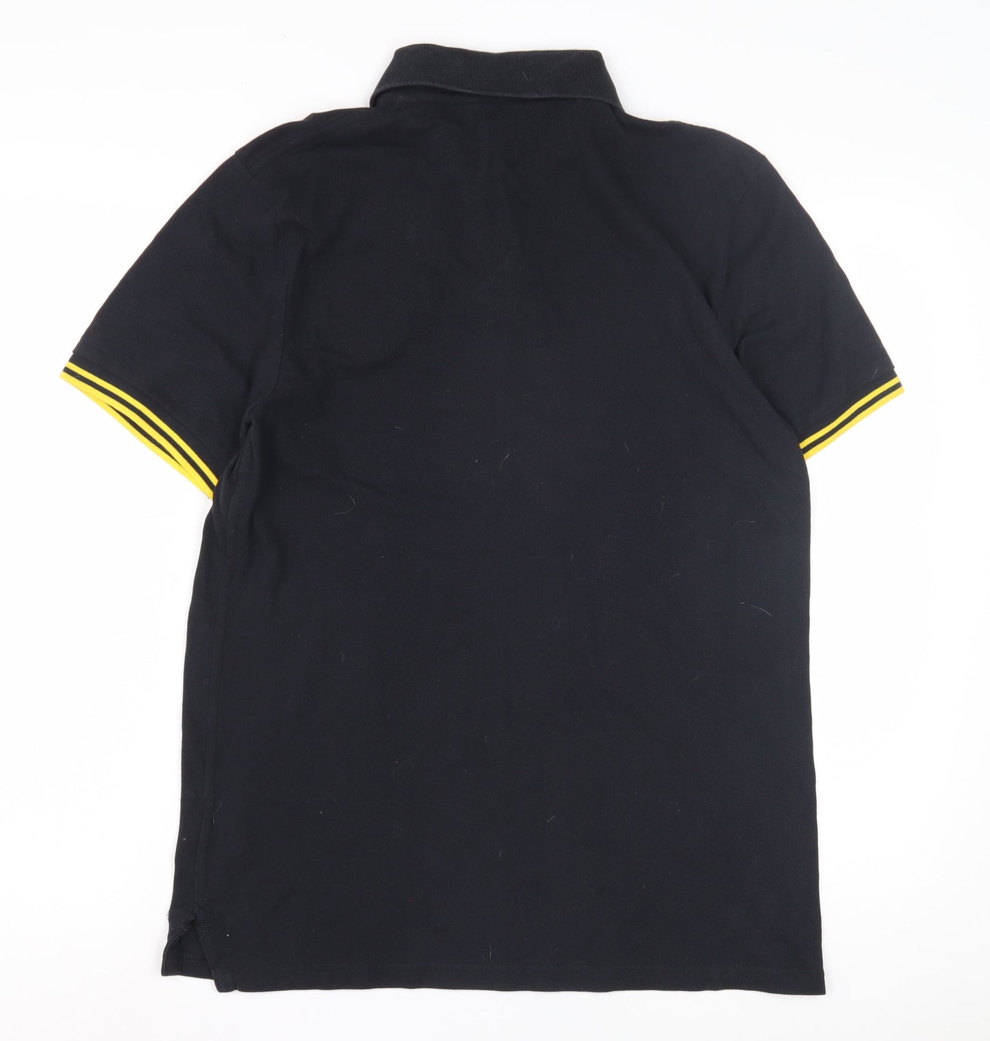 Nike Men's Black Polo Shirt - Medium, Football Theme