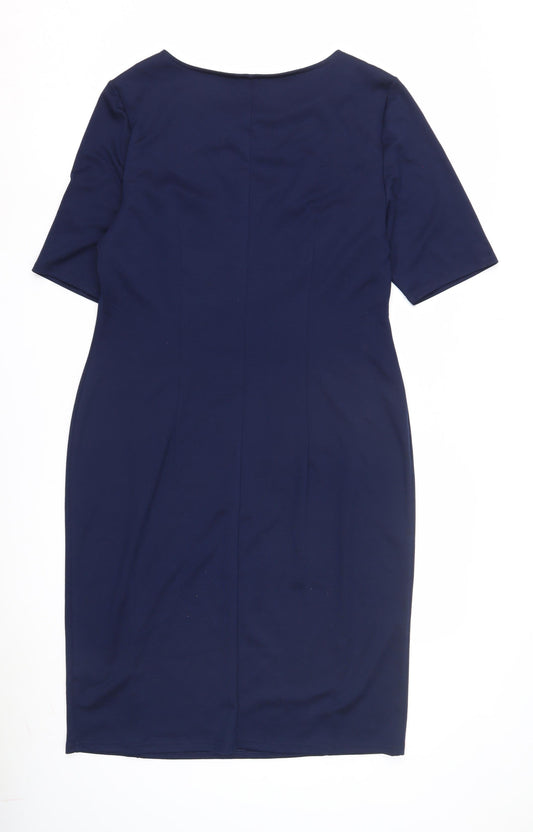 Bonmarché Women's Blue Dress Size 16 Half Sleeve