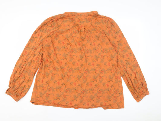 Womens UK Size 12 NEXT Orange Basic Blouse