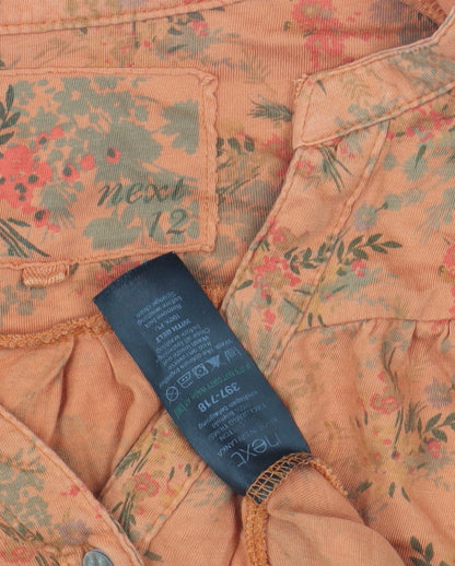 Womens UK Size 12 NEXT Orange Basic Blouse