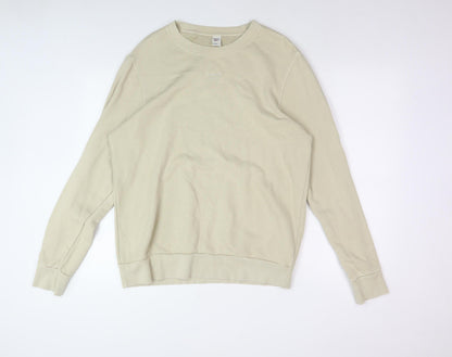 Mens UK Size L Reebok Beige Pullover Sweatshirt