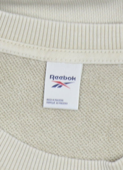 Mens UK Size L Reebok Beige Pullover Sweatshirt