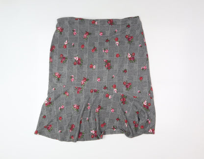 Bonmarché Women's Multicoloured Floral Flare Skirt Size 18