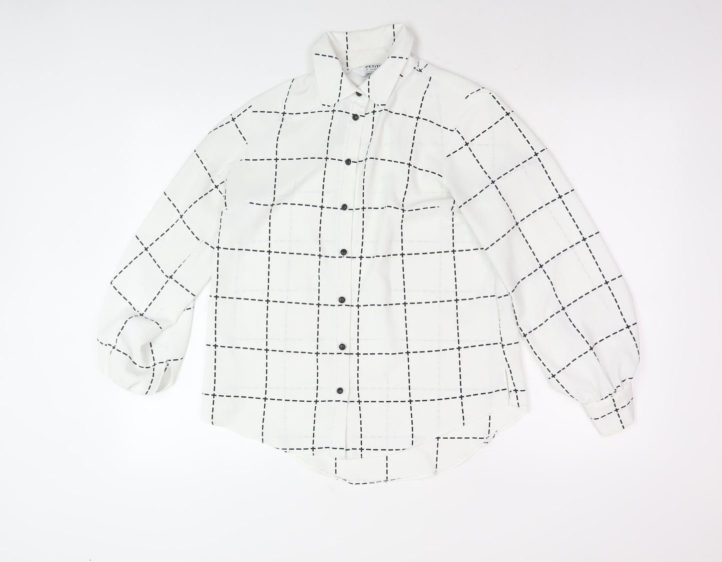 Womens UK Size 6 Dorothy Perkins White Basic Button-Up