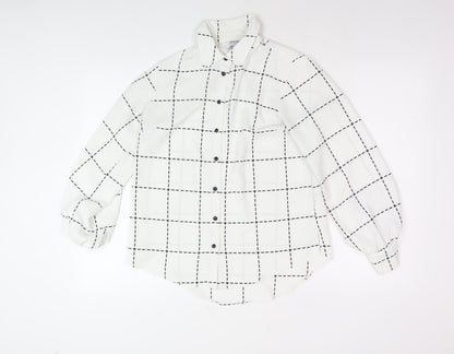 Womens UK Size 6 Dorothy Perkins White Basic Button-Up