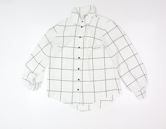 Womens UK Size 6 Dorothy Perkins White Basic Button-Up