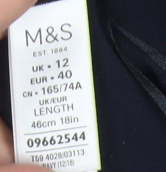 Marks and Spencer Women's Black Pencil Skirt Size 12