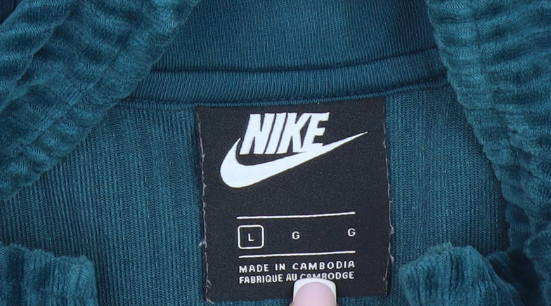 Nike Women's Green Corduroy Jacket, Size L