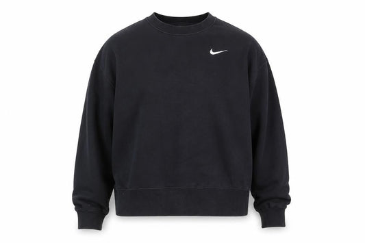 Front view of Nike women’s black pullover sweatshirt 1x