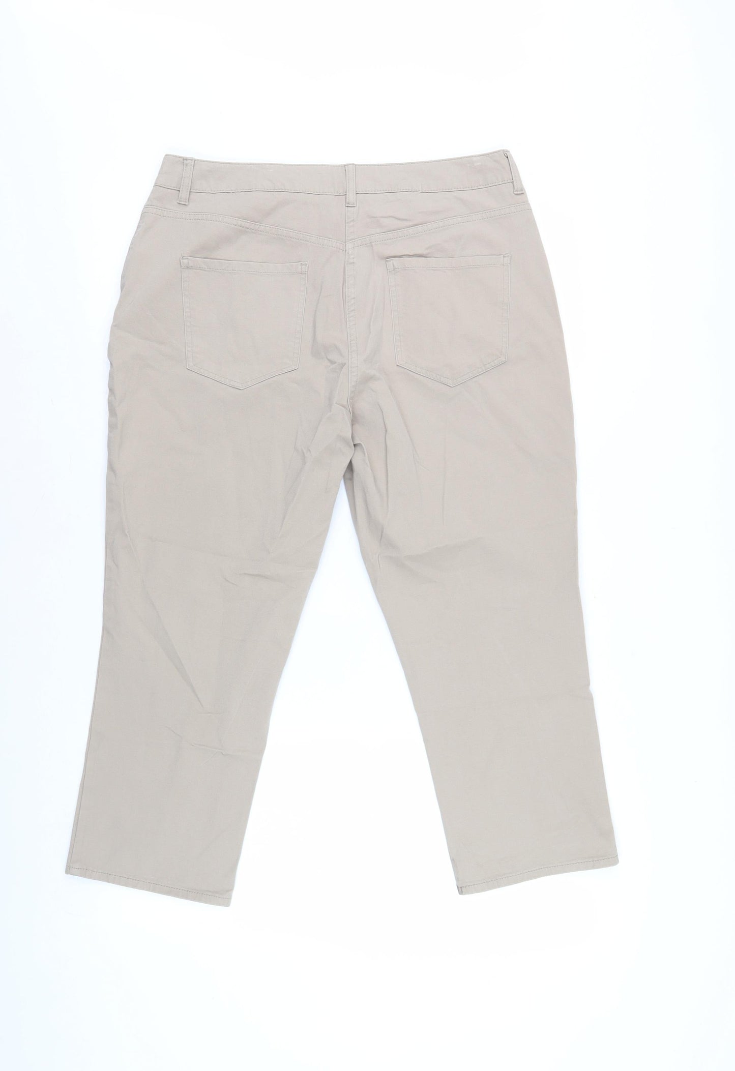 Womens UK Size 12 Maine New England Regular Fit Casual Beige Trousers