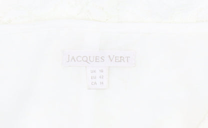 Jacques Vert Women's White Lace Blouse Size 16