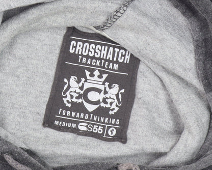 Mens UK Size M Crosshatch Grey Pullover Hoodie