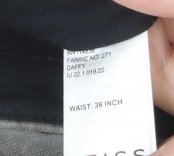Reiss Men's Grey Chino Trousers Size 36 in Corduroy