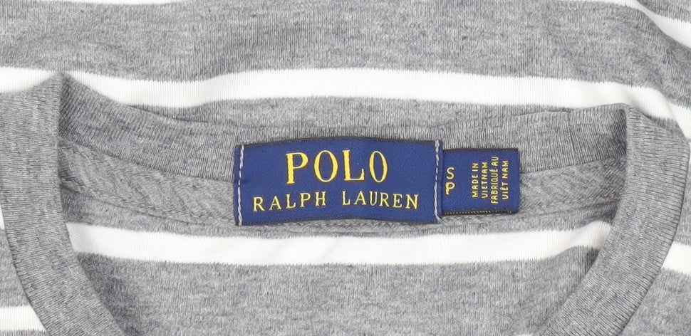 Polo Ralph Lauren Grey Striped Men's Long Sleeve T-Shirt S
