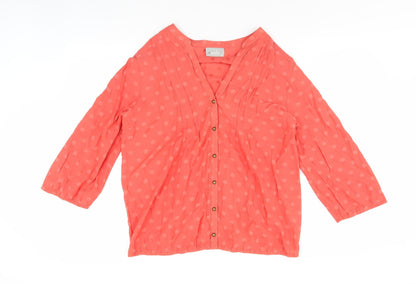Womens UK Size M Wallis Orange Basic Blouse