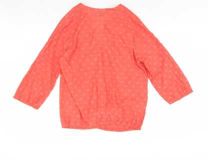 Womens UK Size M Wallis Orange Basic Blouse