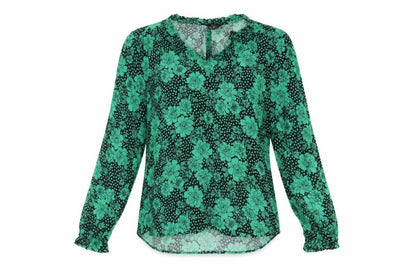 Womens UK Size 14 M&Co Green Basic Blouse