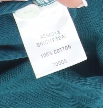 Cotton Traders Men's Green Long Sleeve Polo, Size L