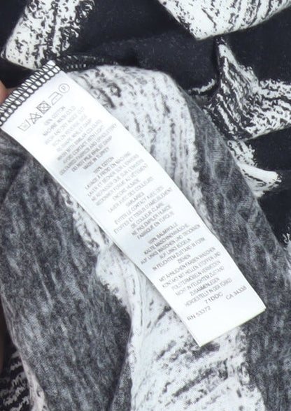 French Connection Black Striped Knit Dress UK 14