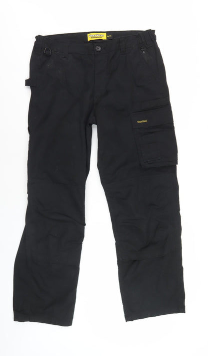 WorkWear Men's Black Cargo Trousers Size 34