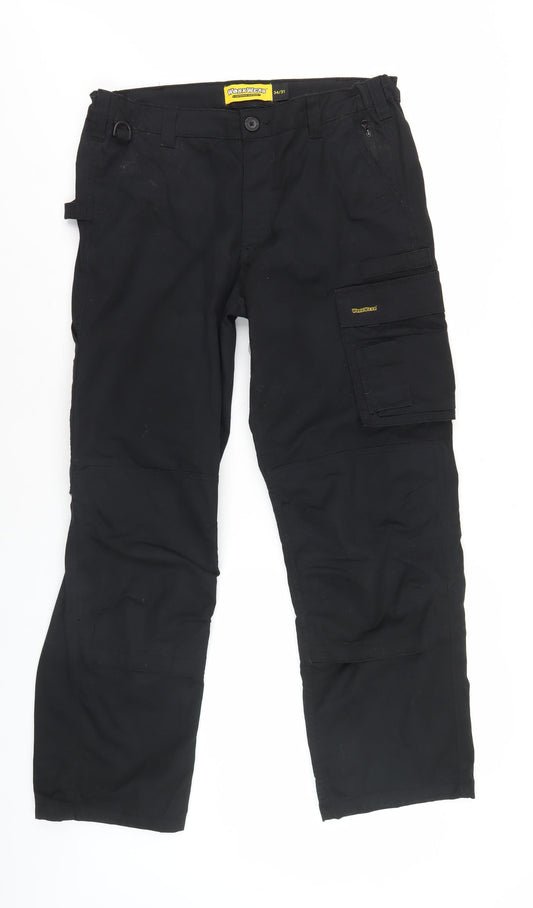 WorkWear Men's Black Cargo Trousers Size 34